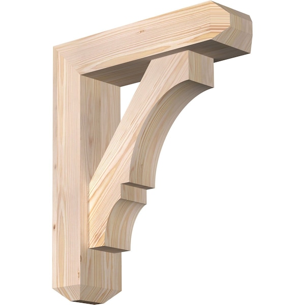 Ekena Millwork Balboa Craftsman Smooth Bracket w/ Offset Brace, Douglas Fir, 5 1/2"W x 20"D x 24"H BKT0604X20X24BOA04SDF - main